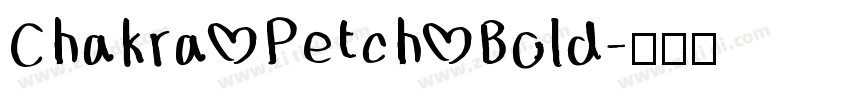 Chakra Petch Bold字体转换